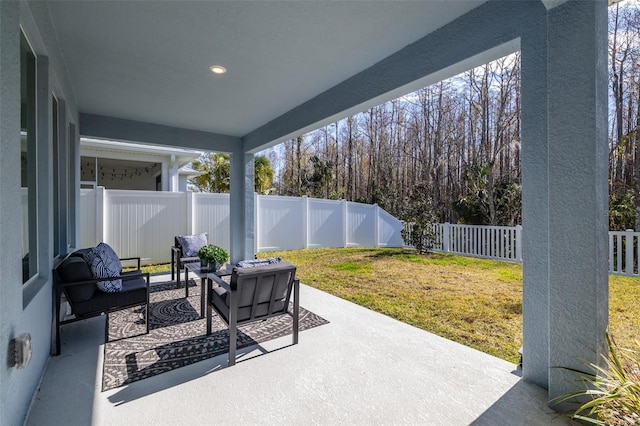 view of patio / terrace with outdoor lounge area