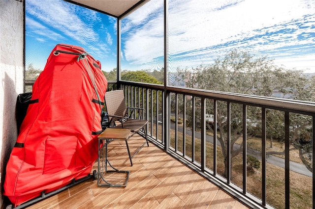 view of sunroom