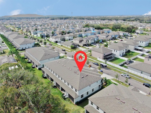 aerial view featuring a residential view