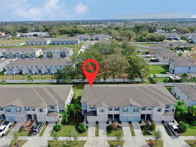 drone / aerial view featuring a residential view