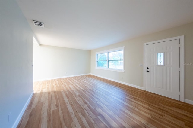 entrance foyer with light wood-type flooring