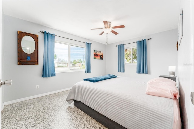 bedroom with ceiling fan