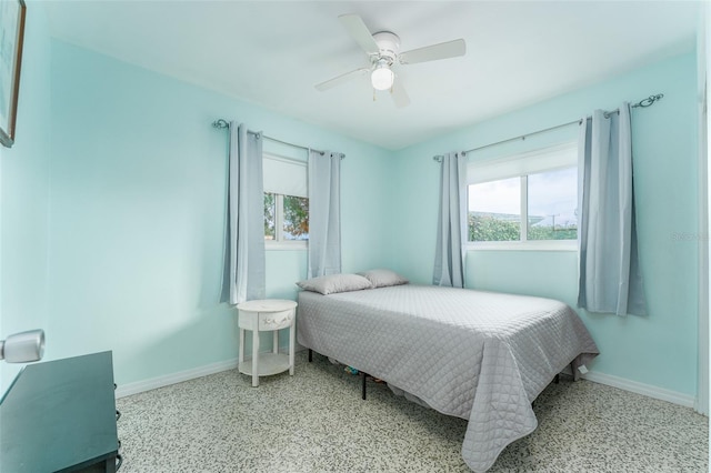 bedroom with ceiling fan