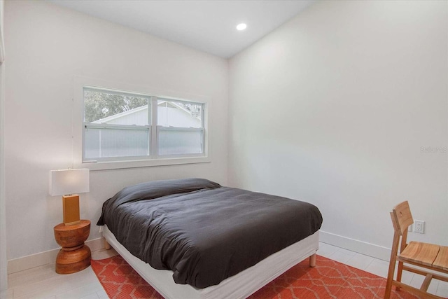 view of tiled bedroom