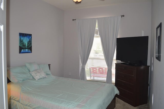 bedroom featuring carpet