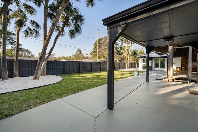 view of patio / terrace featuring a fenced backyard