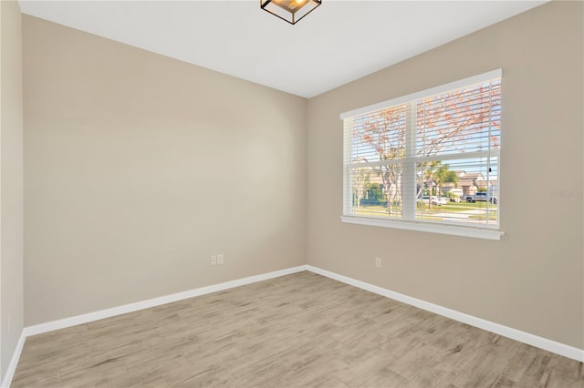 empty room featuring light hardwood / wood-style flooring