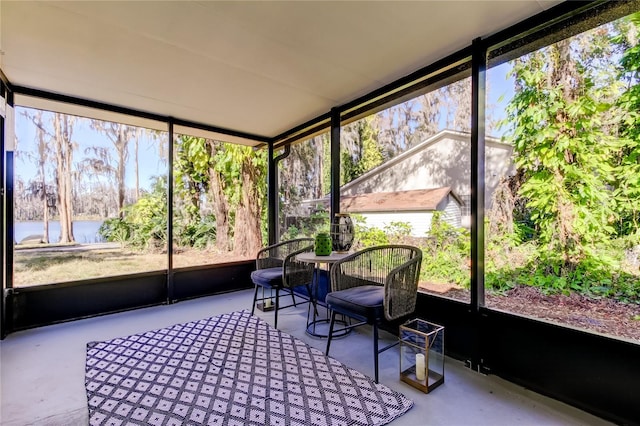 view of sunroom