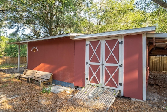 view of outdoor structure