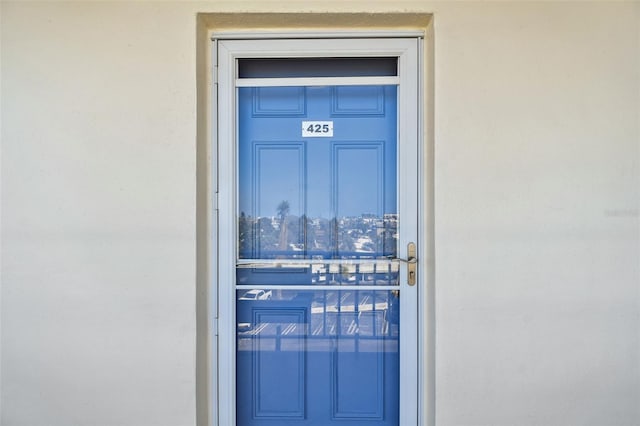 view of doorway to property