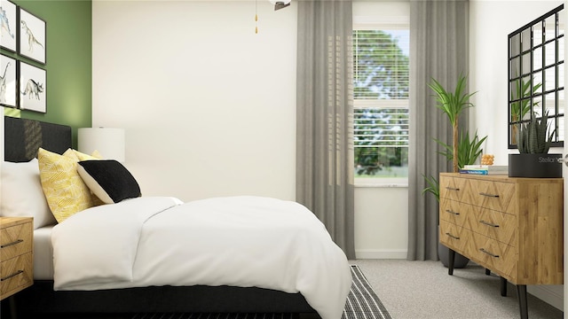 view of carpeted bedroom