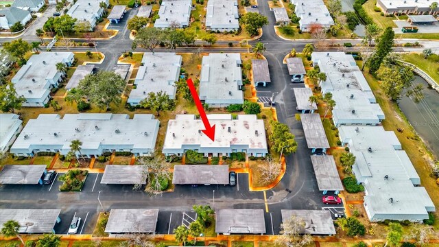 drone / aerial view featuring a residential view