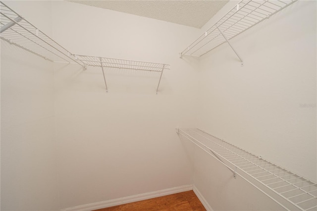 spacious closet with light wood-style floors