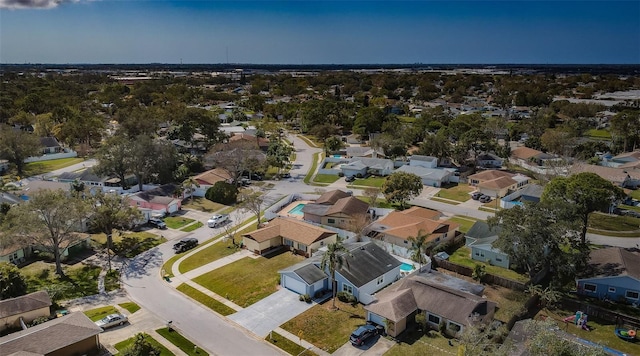 bird's eye view with a residential view