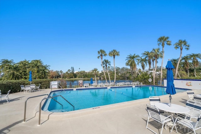 view of pool with a patio