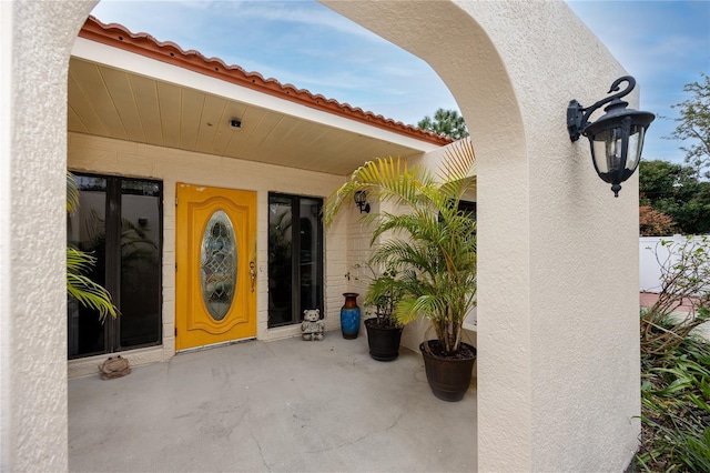 view of doorway to property