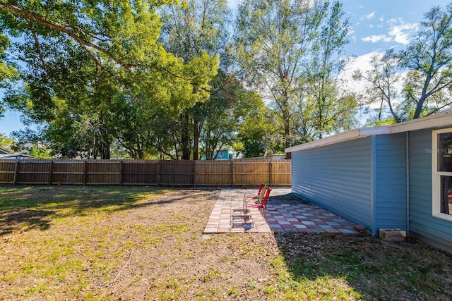 view of yard featuring a patio