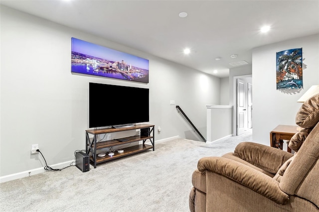 view of carpeted living room