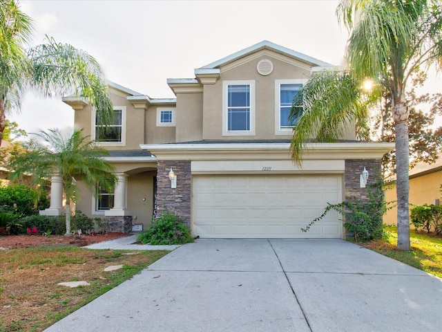 view of front of house featuring a garage