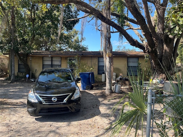 view of single story home