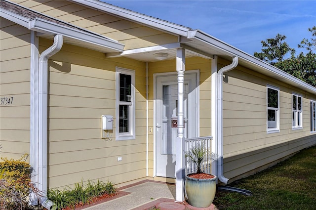 view of doorway to property