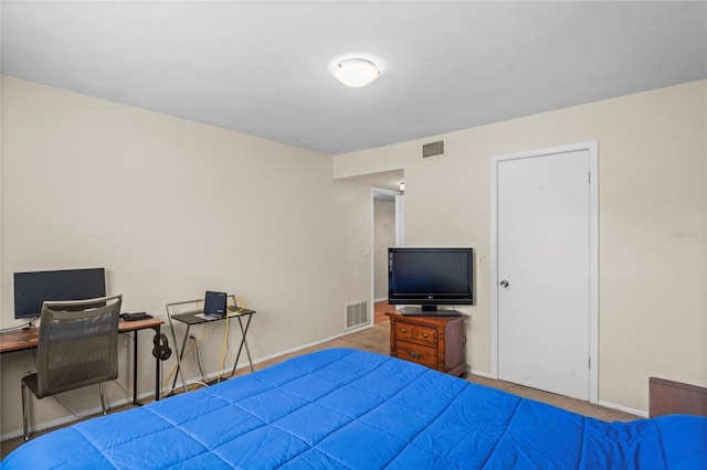 view of carpeted bedroom