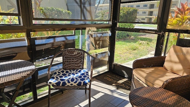 view of sunroom