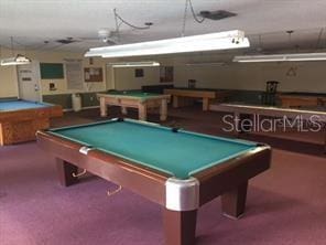 recreation room with pool table