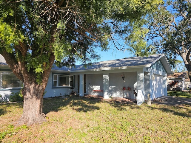 exterior space with a front lawn