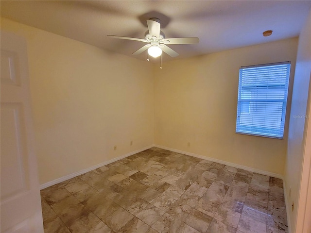 empty room with ceiling fan