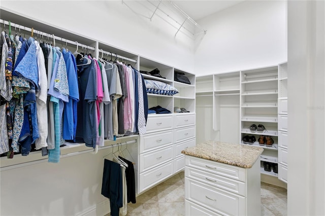 view of walk in closet