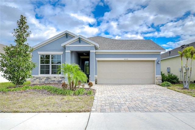 view of front of home featuring a garage