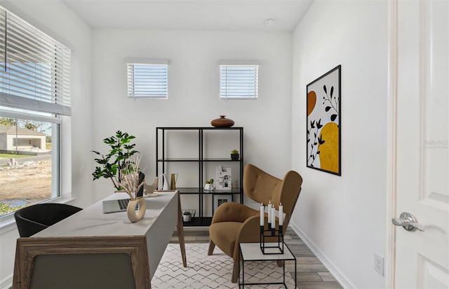 office area featuring a wealth of natural light