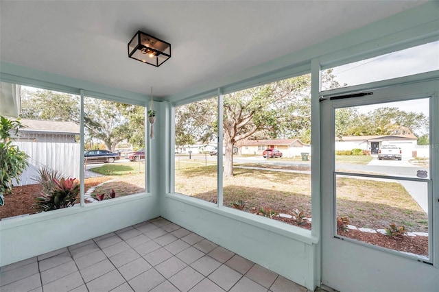 view of sunroom