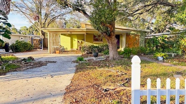 bungalow-style house with a carport