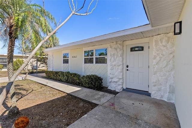 view of doorway to property