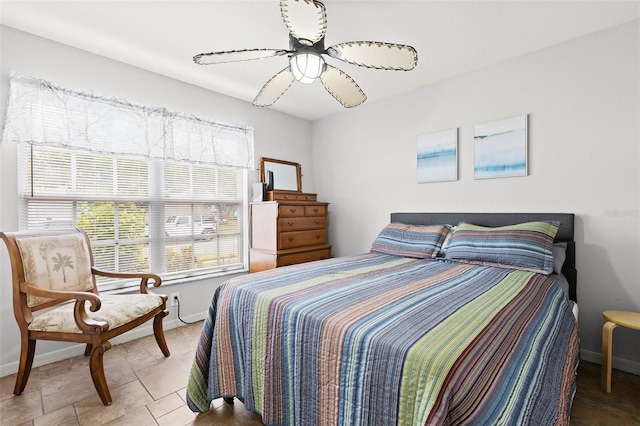 bedroom featuring tile patterned floors