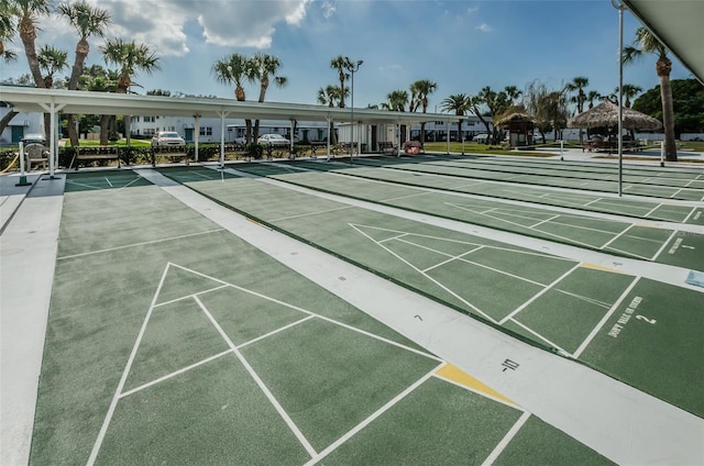 view of community with shuffleboard