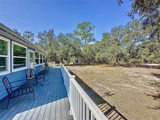 view of wooden deck