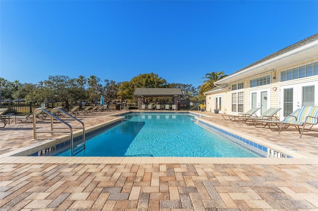 view of pool with a patio area