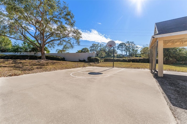 view of basketball court