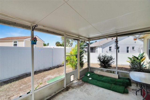 view of sunroom / solarium