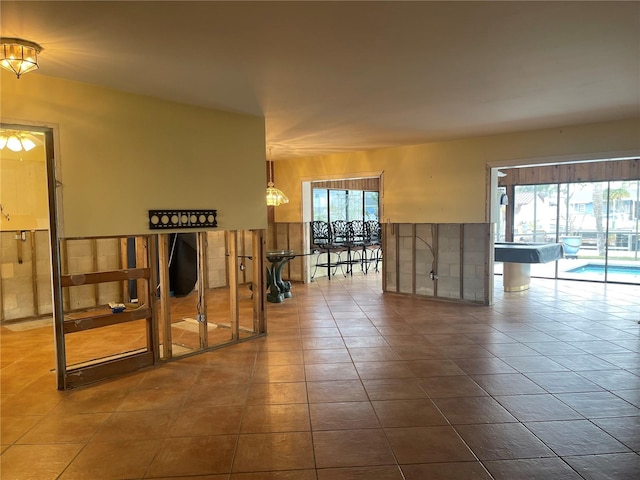 view of tiled spare room