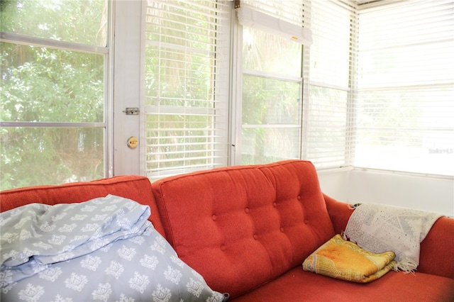 view of sunroom