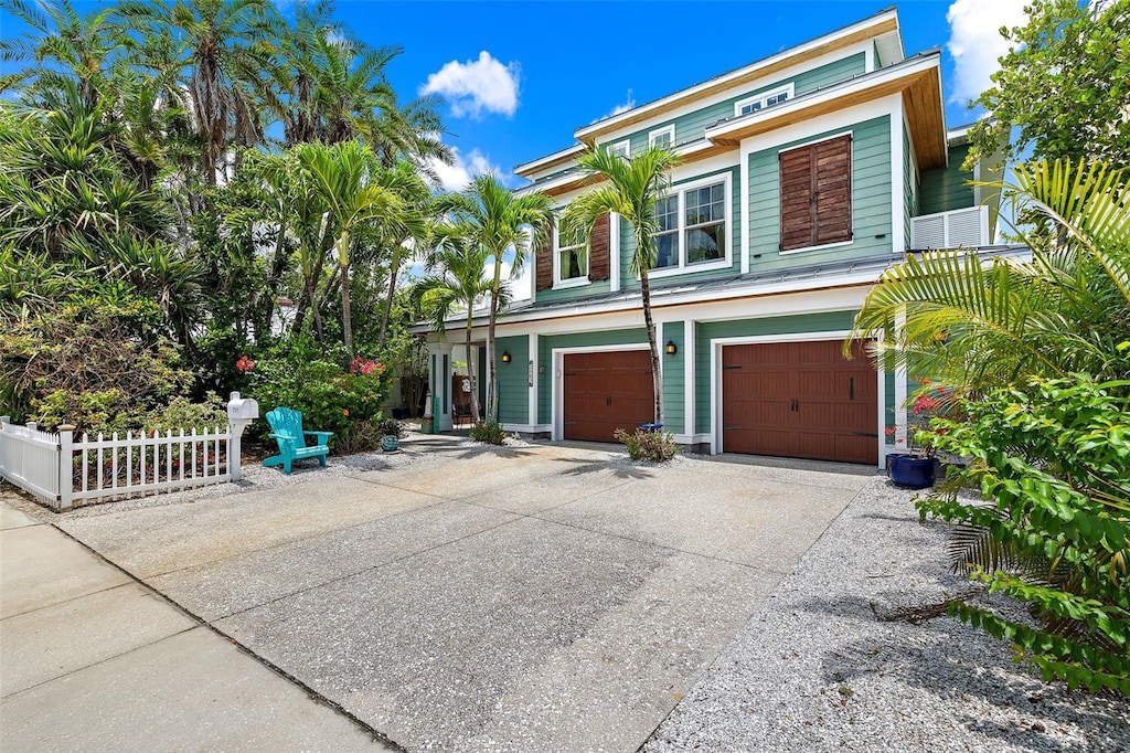 view of front facade with a garage