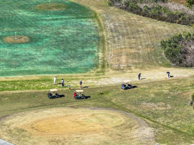 bird's eye view with a rural view