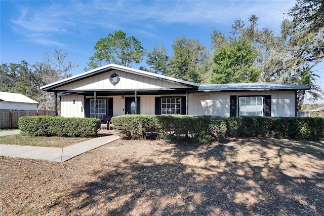 view of ranch-style home