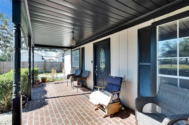 view of patio / terrace featuring covered porch