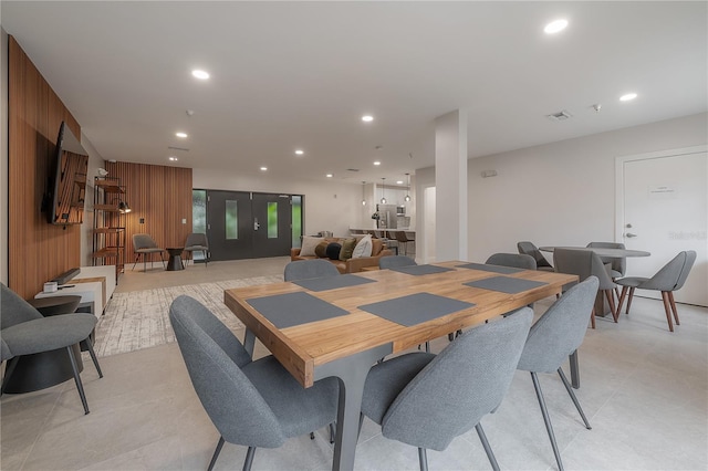 view of dining area