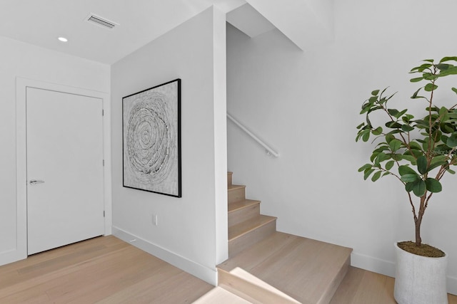 foyer featuring light wood-type flooring